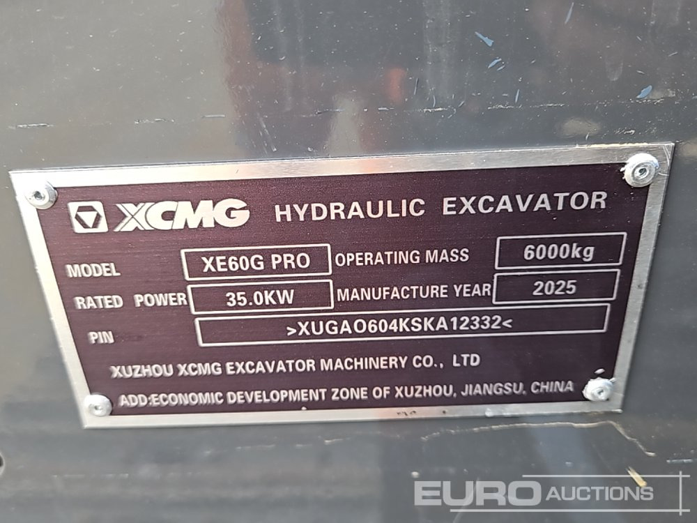 Ekskavator mini Unused 2025 XCMG XE60G PRO: gambar 45