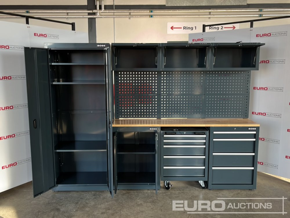 Peralatan bengkel Unused Boss 2.6m 9 Drawer, 5 Cabinet Tool Station: gambar 7