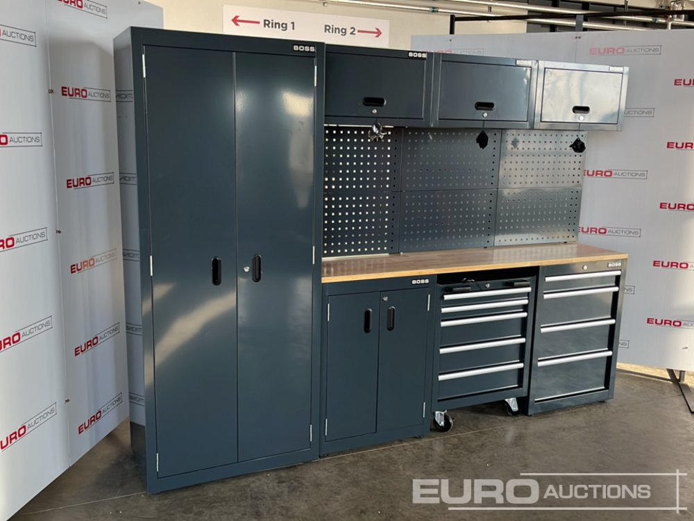 Peralatan bengkel Unused Boss 2.6m 9 Drawer, 5 Cabinet Tool Station: gambar 6