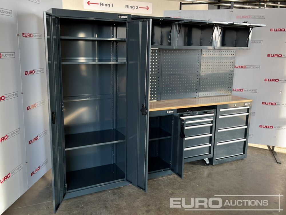 Peralatan bengkel Unused Boss 2.6m 9 Drawer, 5 Cabinet Tool Station: gambar 10