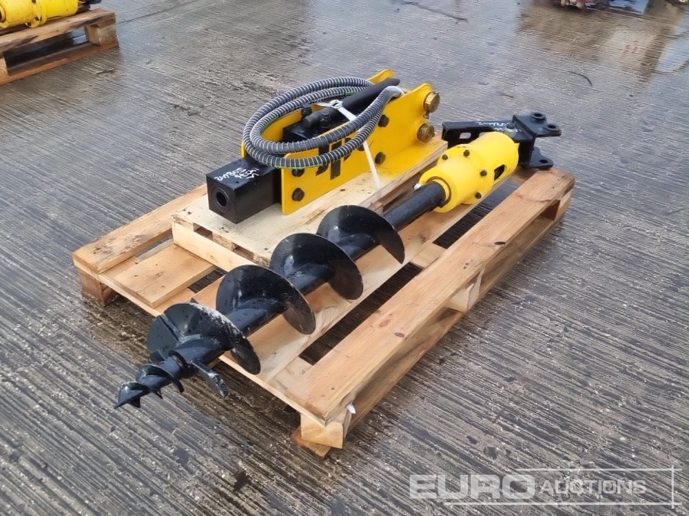Unused JPC Hydraulic Breaker & 200mm Hydraulic Auger Flight & Drive 25mm Pin to suit Mini Excavator - Palu hidrolik: gambar 1 Unused JPC Hydraulic Breaker & 200mm Hydraulic Auger Flight & Drive 25mm Pin to suit Mini Excavator - Palu hidrolik: gambar 1