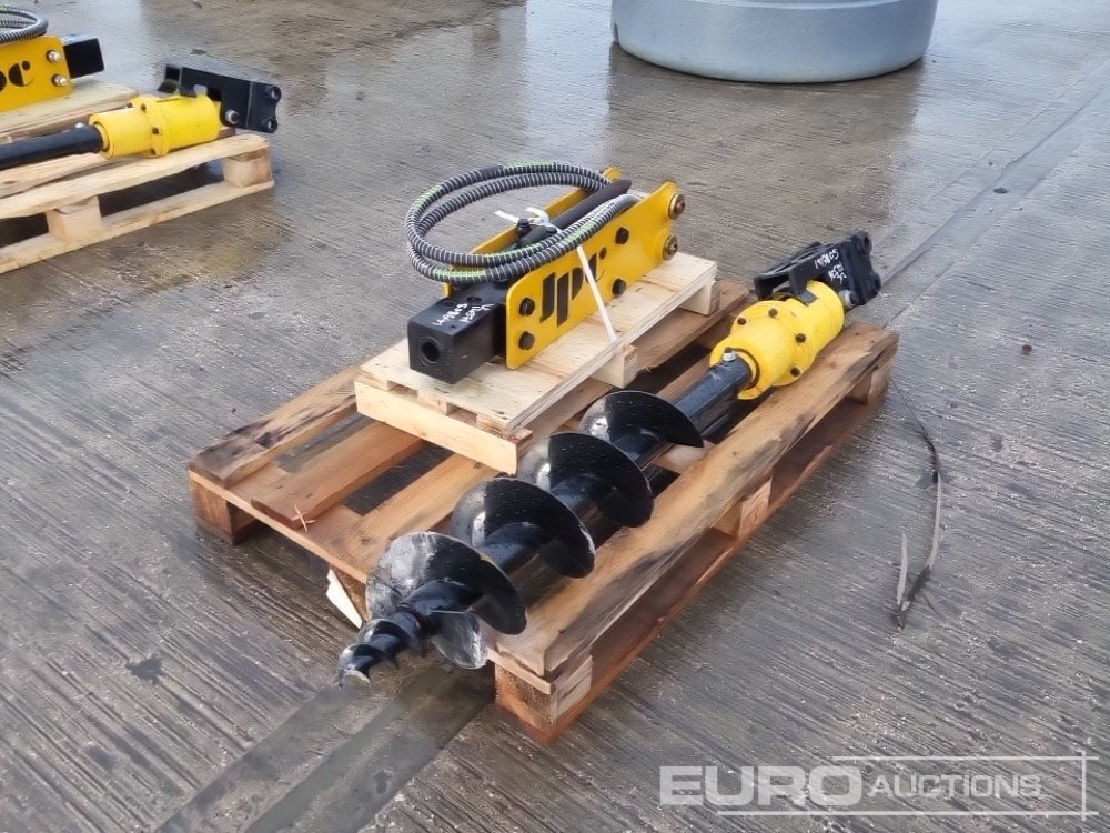 Unused JPC Hydraulic Breaker & 200mm Hydraulic Auger Flight & Drive 25mm Pin to suit Mini Excavator - Palu hidrolik: gambar 1 Unused JPC Hydraulic Breaker & 200mm Hydraulic Auger Flight & Drive 25mm Pin to suit Mini Excavator - Palu hidrolik: gambar 1