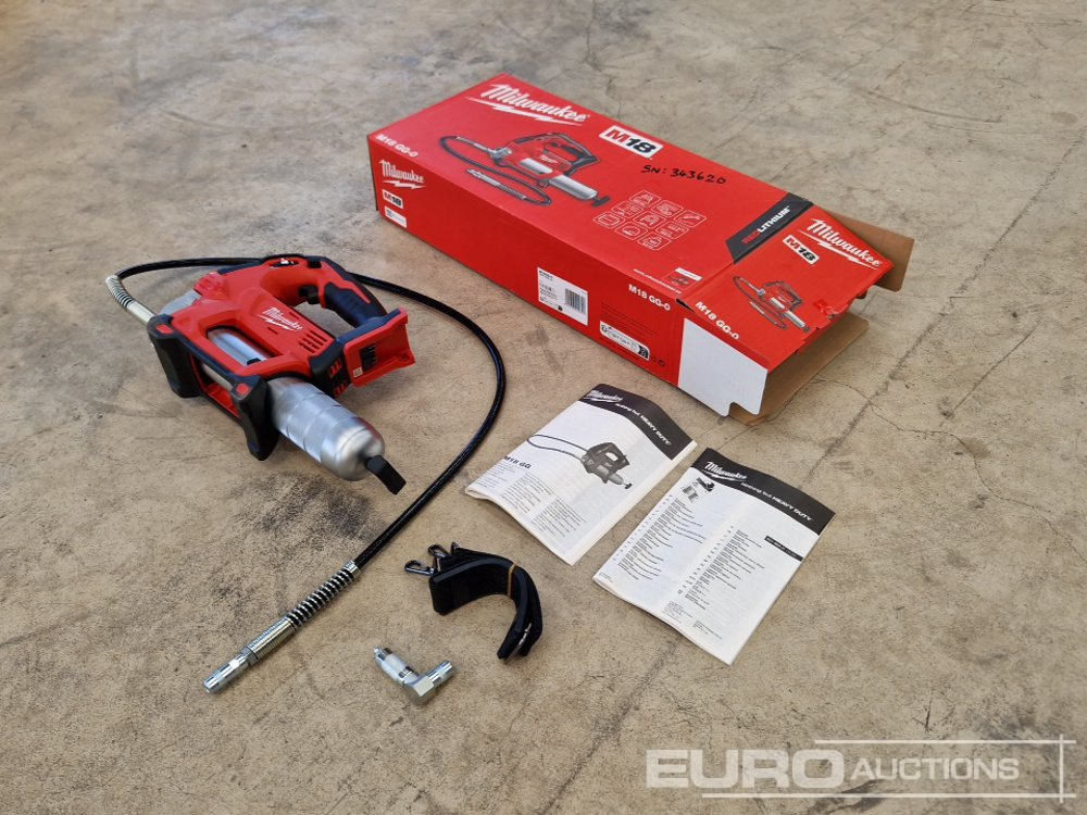 Unused Milwaukee M18 GG-0 Cordless Grease Gun (Body Only) - Membangun inventaris: gambar 3 Unused Milwaukee M18 GG-0 Cordless Grease Gun (Body Only) - Membangun inventaris: gambar 3