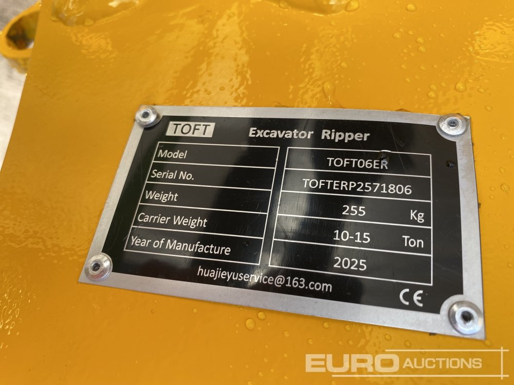 Ember baru Unused Toft TOFT06ER Ripper 70mm Pin to suit 14-16 Ton Excavator: gambar 12 Ember baru Unused Toft TOFT06ER Ripper 70mm Pin to suit 14-16 Ton Excavator: gambar 12