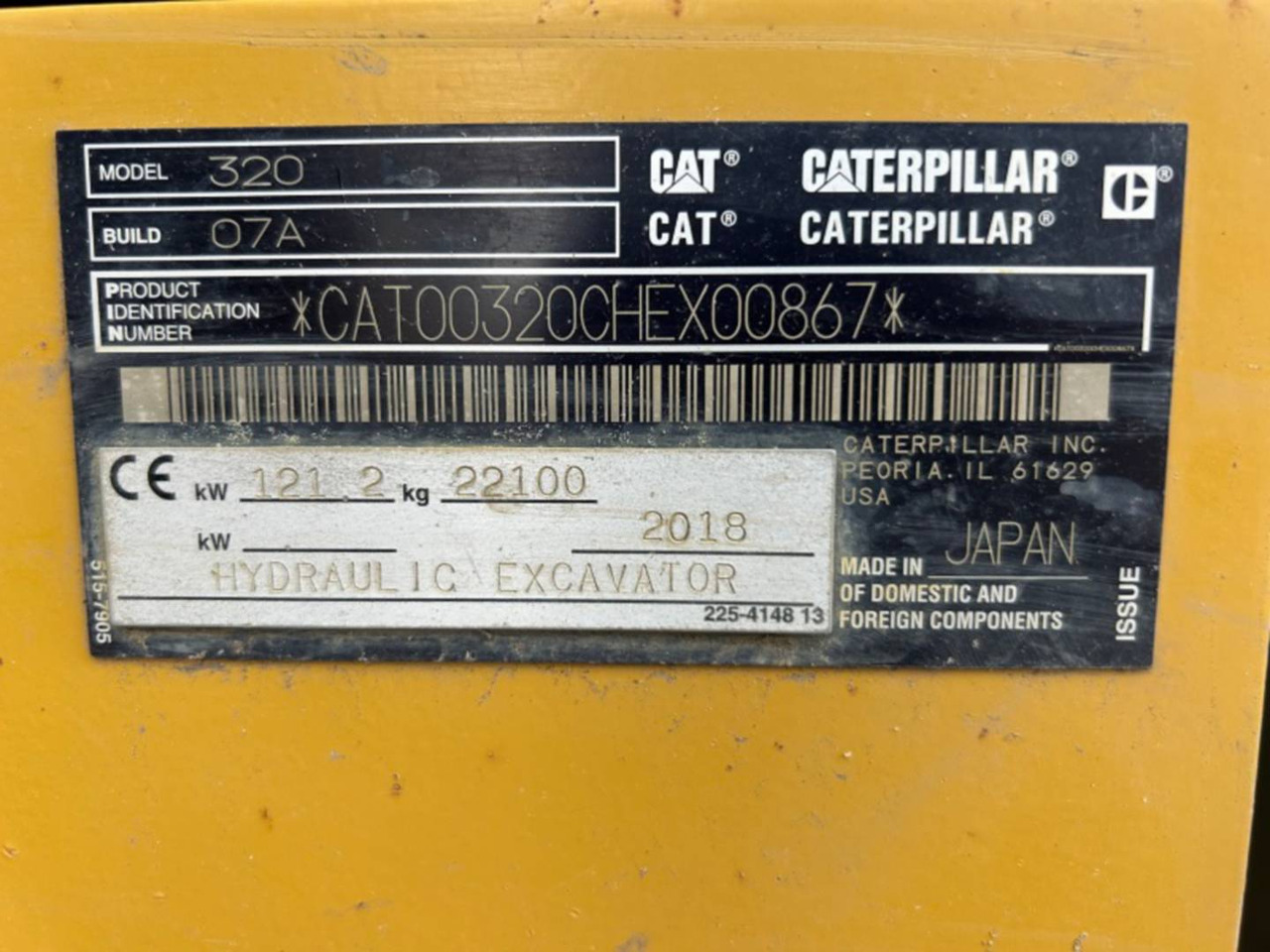 CAT 320 - Ekskavator perayap: gambar 5 CAT 320 - Ekskavator perayap: gambar 5