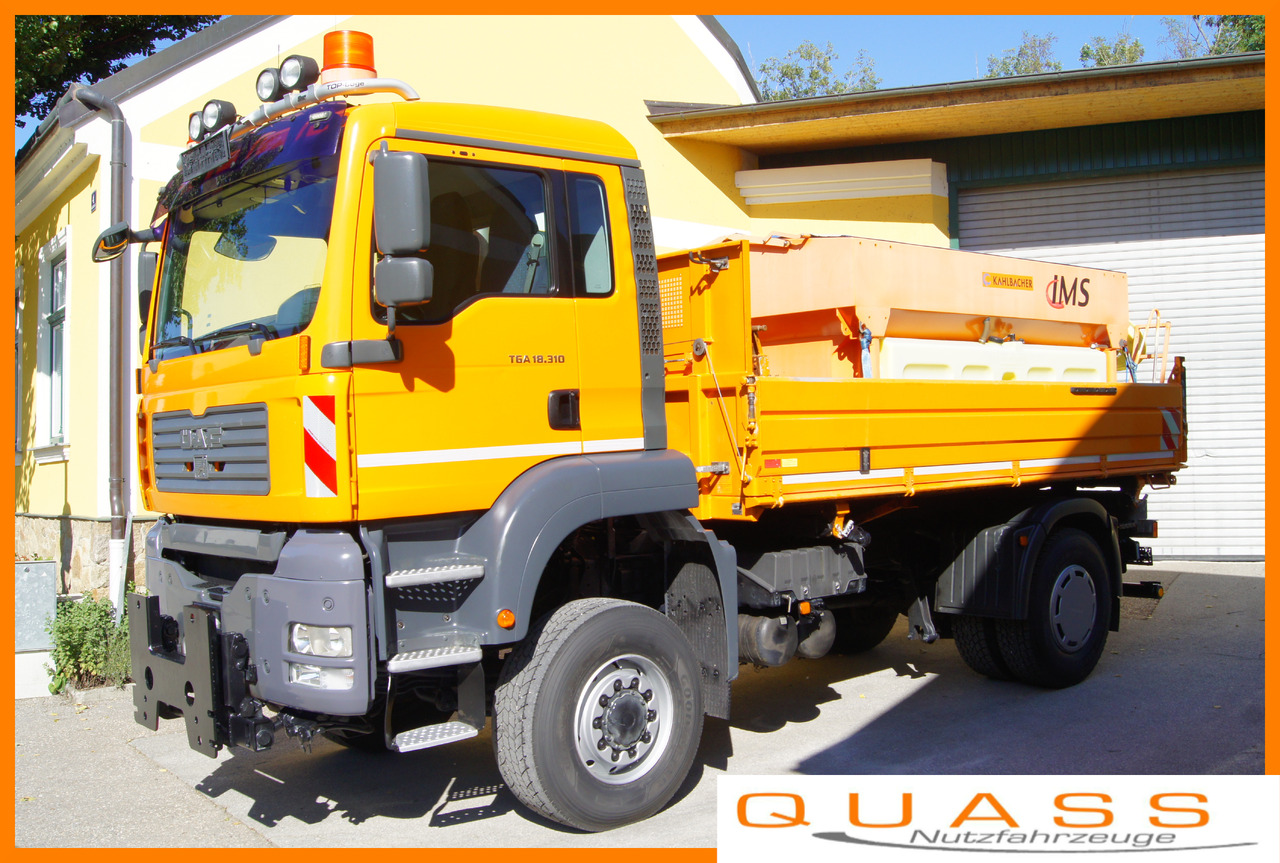 MAN TGA 18.310 BL 4x4/MEILLER/Salzstreuer/Winterdienst - Truk bajak salju: gambar 1 MAN TGA 18.310 BL 4x4/MEILLER/Salzstreuer/Winterdienst - Truk bajak salju: gambar 1