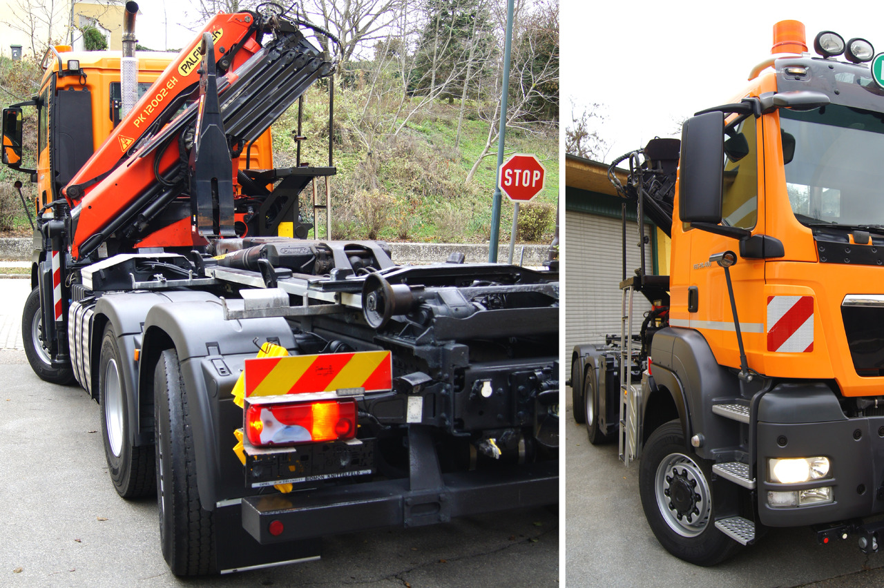 MAN TGS 28.400 BL 6x4-4/PK 12002 D/PALIFT/Winterdienst/Streuer/Pflug - Hook lift, Truk derek: gambar 4 MAN TGS 28.400 BL 6x4-4/PK 12002 D/PALIFT/Winterdienst/Streuer/Pflug - Hook lift, Truk derek: gambar 4