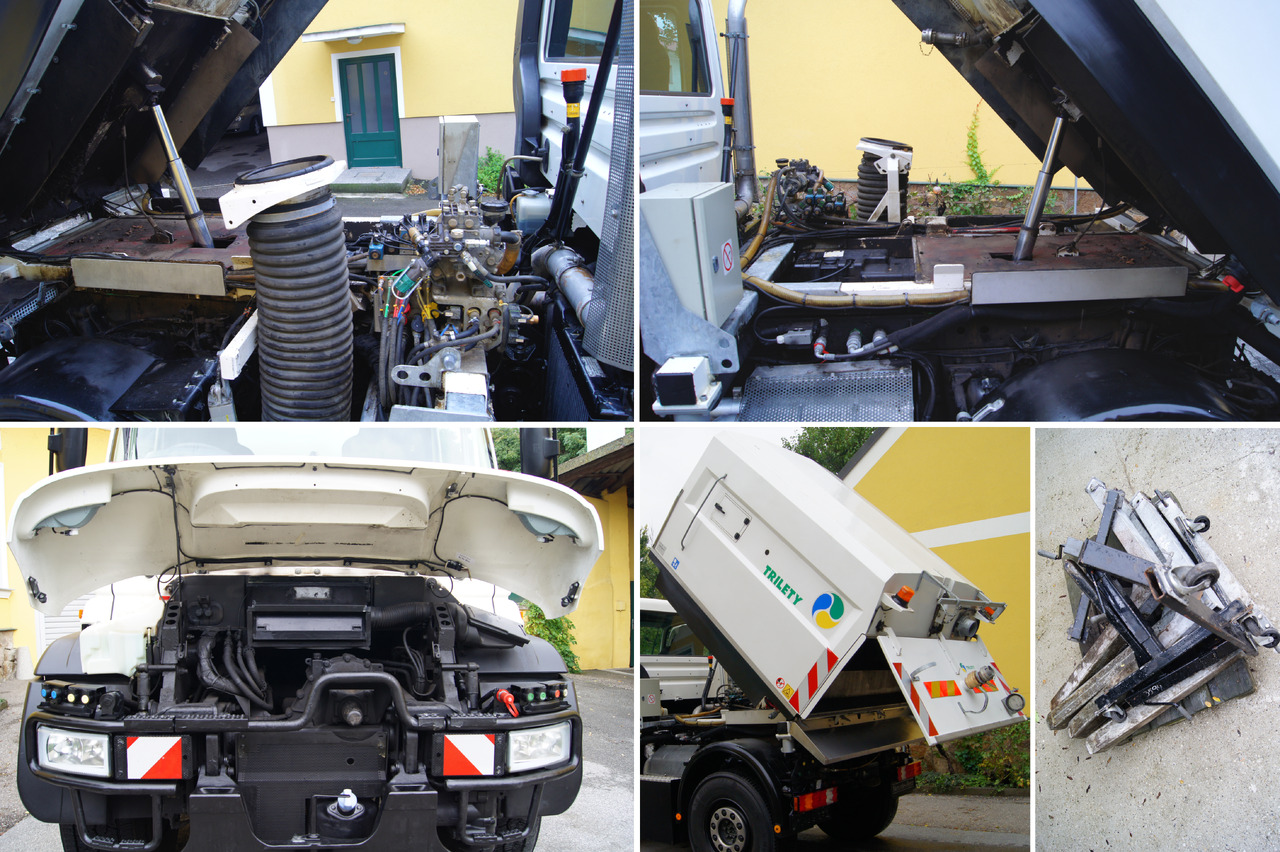 Penyapu jalan MERCEDES-BENZ Unimog U400 + TRILETY Kehrmaschine/TÜV/EUR4/Leistungshydraulik: gambar 14