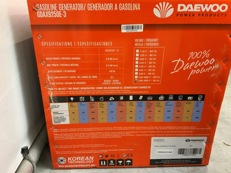 Daewoo GDAX9250E-3 - Genset: gambar 5 Daewoo GDAX9250E-3 - Genset: gambar 5