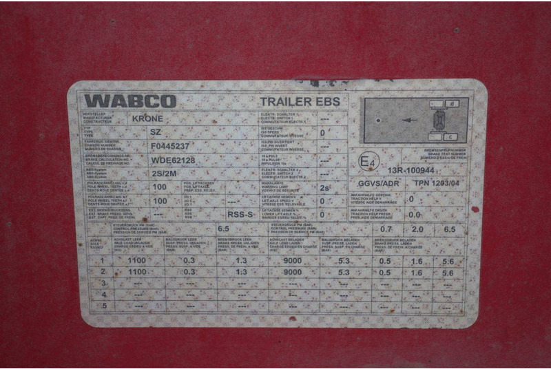 Semi-trailer sasis Krone: gambar 20