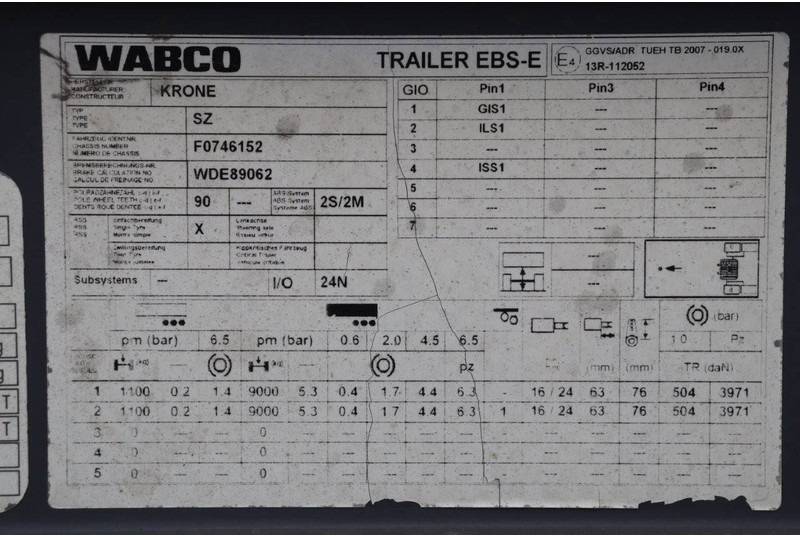 Semi-trailer sasis Krone SZ: gambar 13