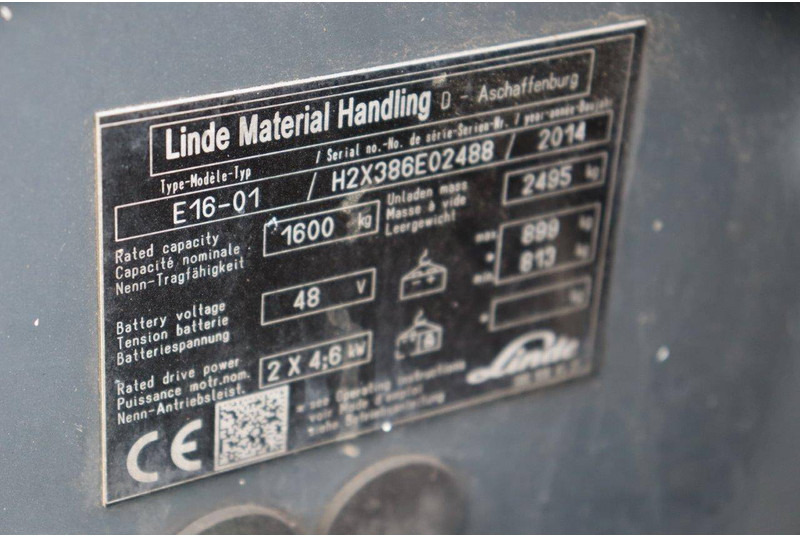 Forklift listrik Linde E16-01: gambar 12
