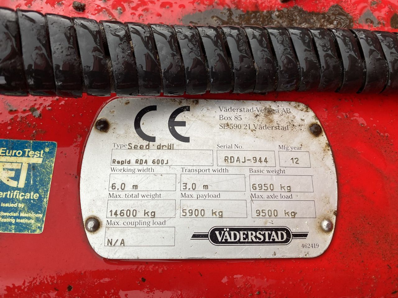 VÄDERSTAD Rapid A600J - Bor benih: gambar 5 VÄDERSTAD Rapid A600J - Bor benih: gambar 5