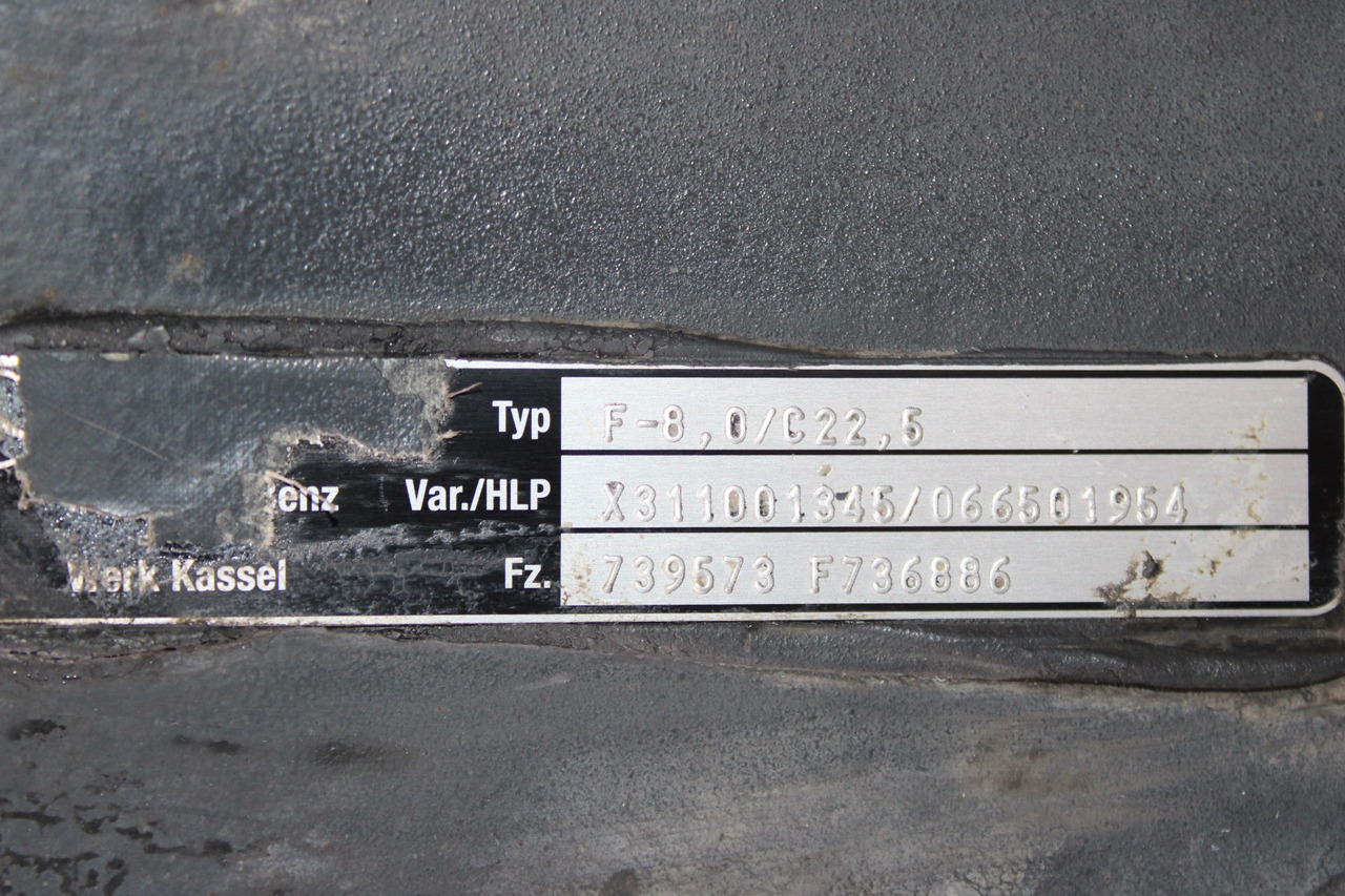 AXA FATA F-8,0-C22,5 MERCEDES ACTROS MP4 A9603311801, X311001345 - As roda depan untuk Truk: gambar 3 AXA FATA F-8,0-C22,5 MERCEDES ACTROS MP4 A9603311801, X311001345 - As roda depan untuk Truk: gambar 3