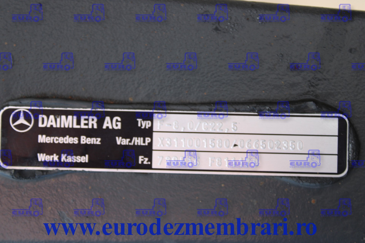 AXA FATA F8-0-C22,5 MERCEDES ACTROS A9633310101, X311001580, 066502350 - As roda depan untuk Truk: gambar 3 AXA FATA F8-0-C22,5 MERCEDES ACTROS A9633310101, X311001580, 066502350 - As roda depan untuk Truk: gambar 3