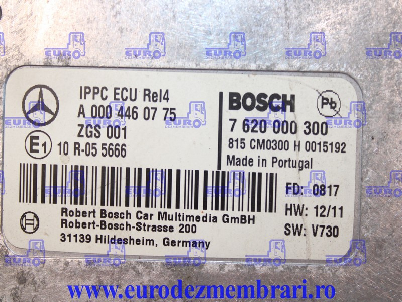 CALCULATOR IPPC REL4 MERCEDES ACTROS MP4 A0004460775, 7620000300 - ECU untuk Truk: gambar 3 CALCULATOR IPPC REL4 MERCEDES ACTROS MP4 A0004460775, 7620000300 - ECU untuk Truk: gambar 3