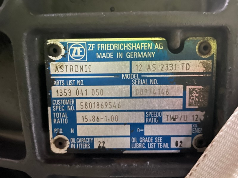 CUTIE DE VITEZE IVECO AUTOMATA CU RETARDER 12 AS 2331 TD R=15,86-1,00 5801869546 - Gearbox untuk Truk: gambar 5 CUTIE DE VITEZE IVECO AUTOMATA CU RETARDER 12 AS 2331 TD R=15,86-1,00 5801869546 - Gearbox untuk Truk: gambar 5