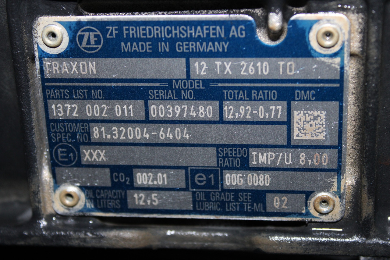 CUTIE DE VITEZE MAN TGS 8*4 TRAXON 12 TX 2610 TO 81.32004.6404 R12.92-0.77 AUTOMATA FATA RETARDER - Gearbox untuk Truk: gambar 5 CUTIE DE VITEZE MAN TGS 8*4 TRAXON 12 TX 2610 TO 81.32004.6404 R12.92-0.77 AUTOMATA FATA RETARDER - Gearbox untuk Truk: gambar 5