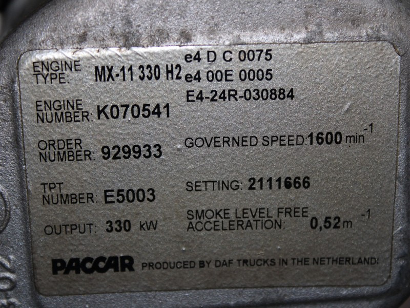 MOTOR DAF MX-11 330 H2 450CP EURO 6 2111666 - Mesin untuk Truk: gambar 5 MOTOR DAF MX-11 330 H2 450CP EURO 6 2111666 - Mesin untuk Truk: gambar 5
