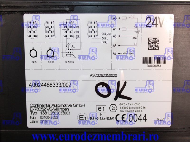 TAHOGRAF CONTINENTAL MERCEDES ACTROS MP5 A0024468333 - ECU untuk Truk: gambar 2 TAHOGRAF CONTINENTAL MERCEDES ACTROS MP5 A0024468333 - ECU untuk Truk: gambar 2