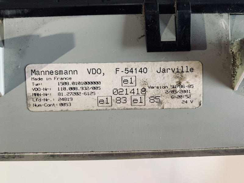 MAN VDO - Dasbor: gambar 3 MAN VDO - Dasbor: gambar 3