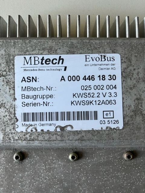 MERCEDES-BENZ KWS A0004461830 - ECU untuk Bus kota: gambar 1 MERCEDES-BENZ KWS A0004461830 - ECU untuk Bus kota: gambar 1