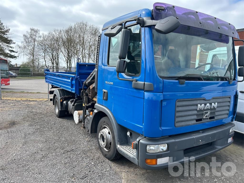 2008 MAN TGL 8.210 Kipper Hiab Kran Meiller - Truk jungkit, Truk derek: gambar 1 2008 MAN TGL 8.210 Kipper Hiab Kran Meiller - Truk jungkit, Truk derek: gambar 1