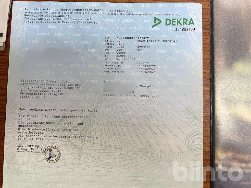 Semi-trailer dengan terpal samping 2010 Schmitz Cargobull S01: gambar 20 Semi-trailer dengan terpal samping 2010 Schmitz Cargobull S01: gambar 20