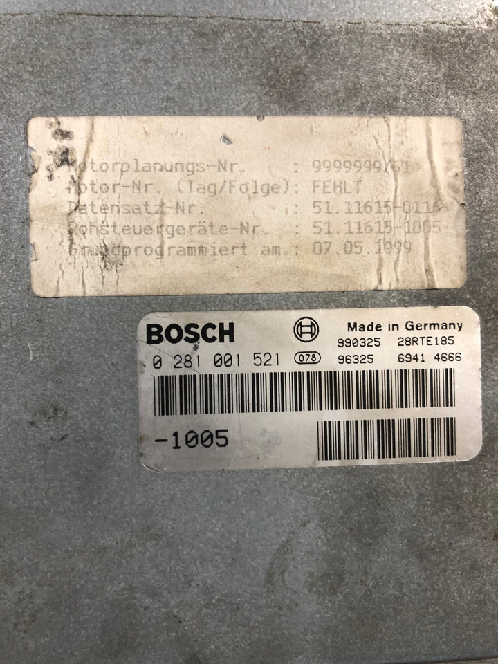 CENTRALINA EDC - RIF. BOSCH 0281001521 - 0281001468 - RIF. MAN 51116157105 - 51116157115 - ECU: gambar 2 CENTRALINA EDC - RIF. BOSCH 0281001521 - 0281001468 - RIF. MAN 51116157105 - 51116157115 - ECU: gambar 2