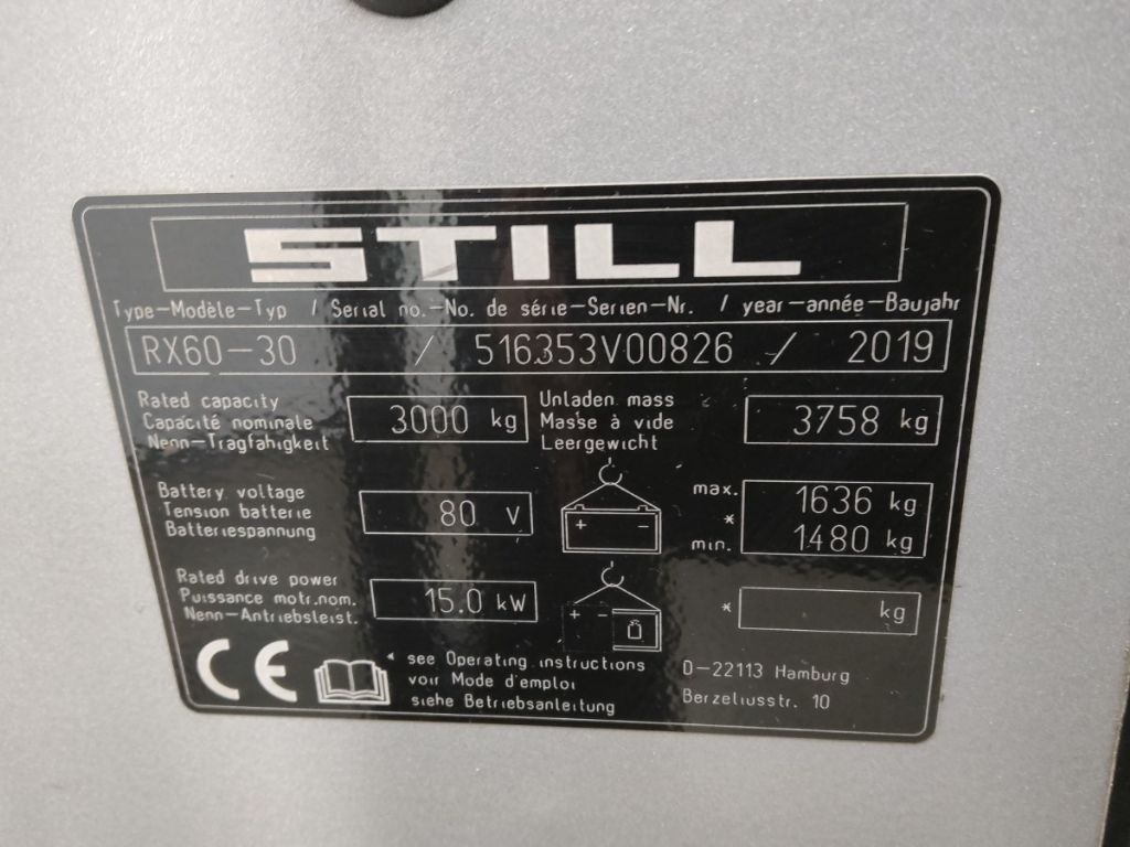 STILL RX60-30 - Forklift listrik: gambar 5 STILL RX60-30 - Forklift listrik: gambar 5