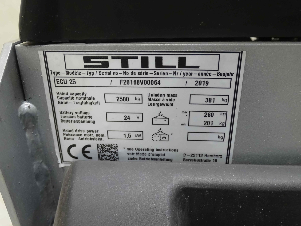 Still ECU25/1800MM - Truk pallet: gambar 5 Still ECU25/1800MM - Truk pallet: gambar 5