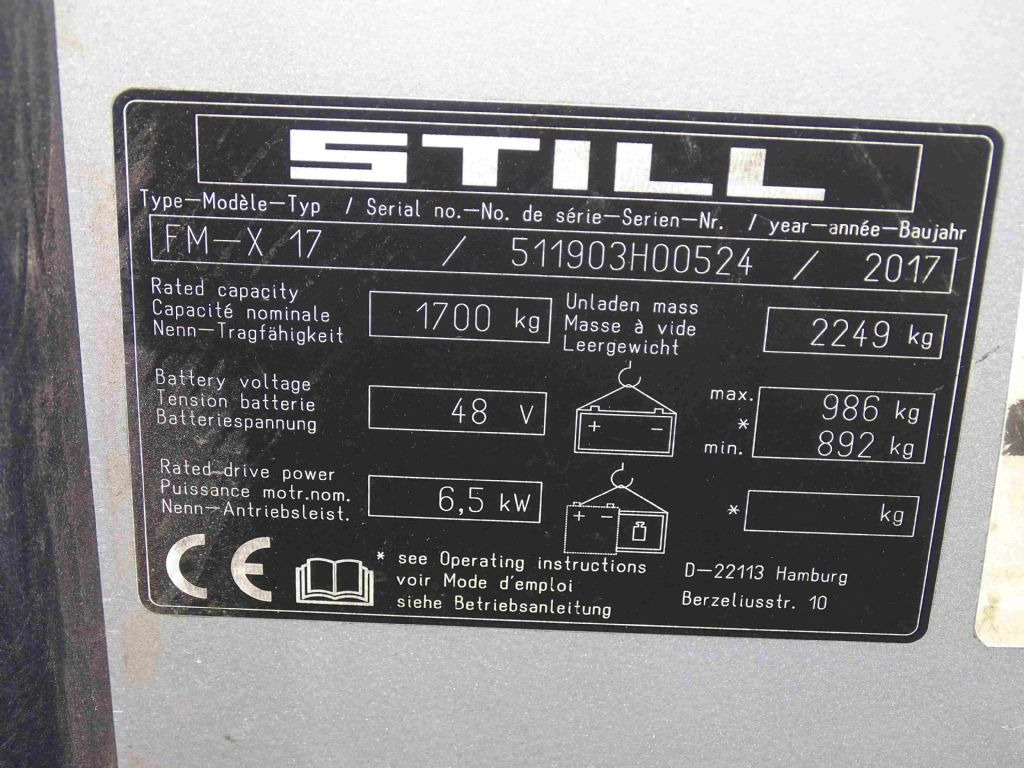 Still FM-X17 - Jangkauan truk: gambar 4 Still FM-X17 - Jangkauan truk: gambar 4