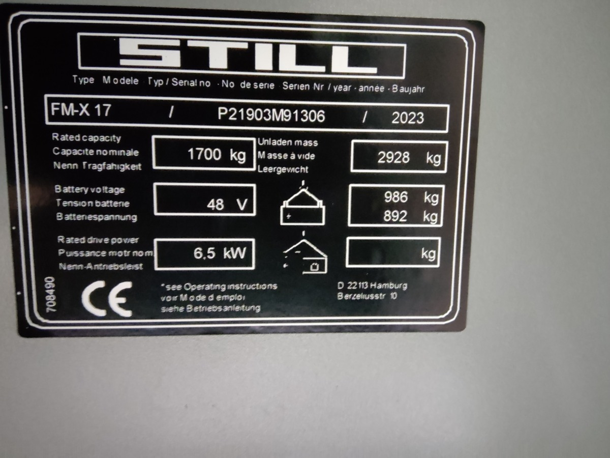 Still FM-X17 - Jangkauan truk: gambar 5 Still FM-X17 - Jangkauan truk: gambar 5