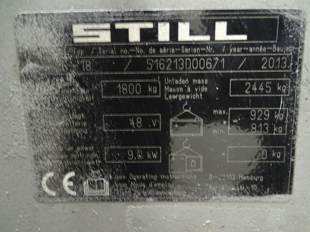 Forklift listrik Still RX20-18: gambar 9 Forklift listrik Still RX20-18: gambar 9