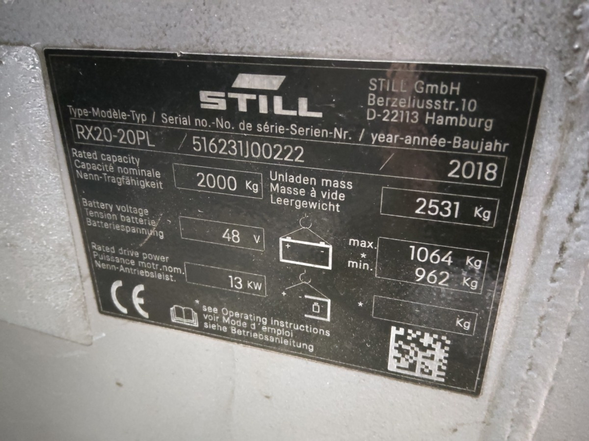 Still RX20-20PL/LIION - Forklift listrik: gambar 5 Still RX20-20PL/LIION - Forklift listrik: gambar 5