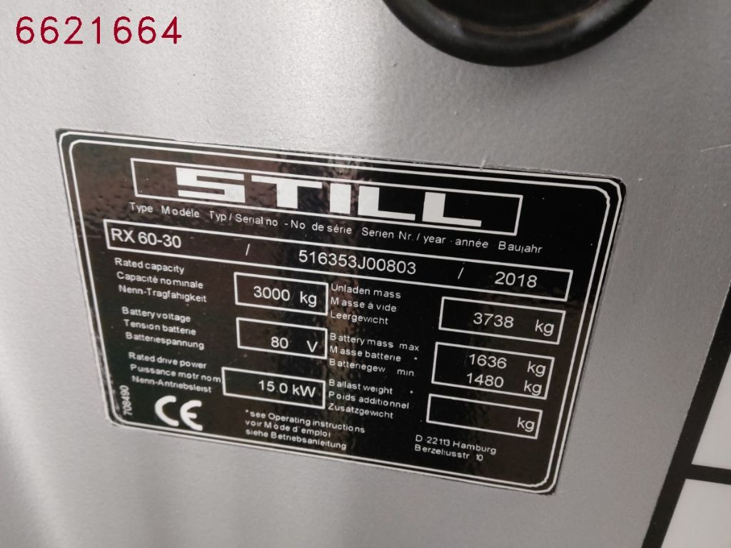 Still RX60-30/BATT.NEU - Forklift listrik: gambar 5 Still RX60-30/BATT.NEU - Forklift listrik: gambar 5
