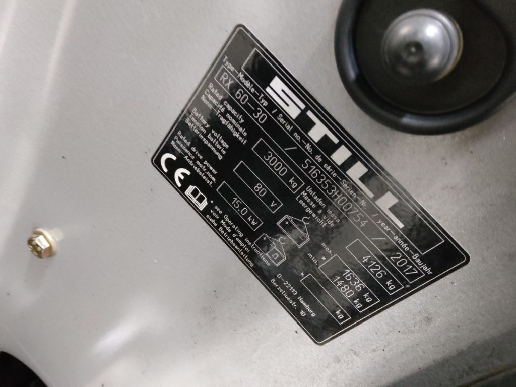 Still RX60-30 - Forklift listrik: gambar 5 Still RX60-30 - Forklift listrik: gambar 5