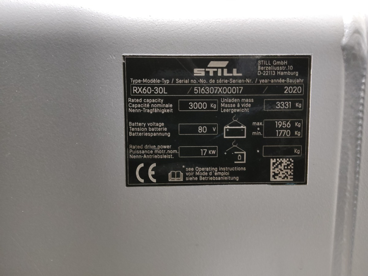 Still RX60-30L/BATT.NEU - Forklift listrik: gambar 4 Still RX60-30L/BATT.NEU - Forklift listrik: gambar 4