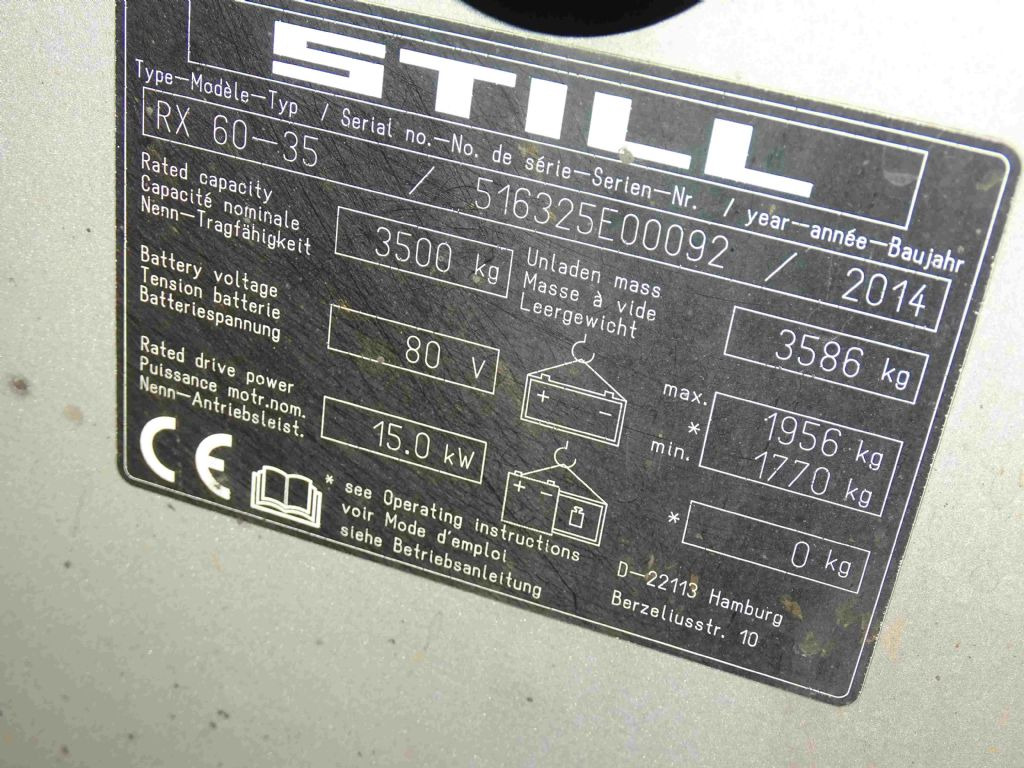 Still RX60-35 - Forklift listrik: gambar 5 Still RX60-35 - Forklift listrik: gambar 5