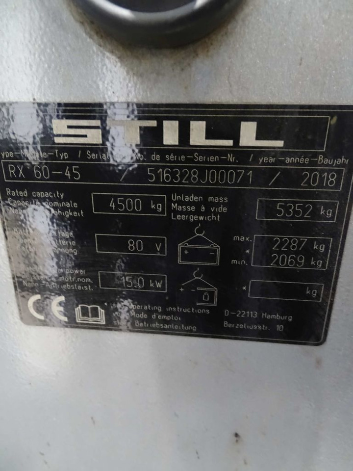 Still RX60-45 - Forklift listrik: gambar 5 Still RX60-45 - Forklift listrik: gambar 5