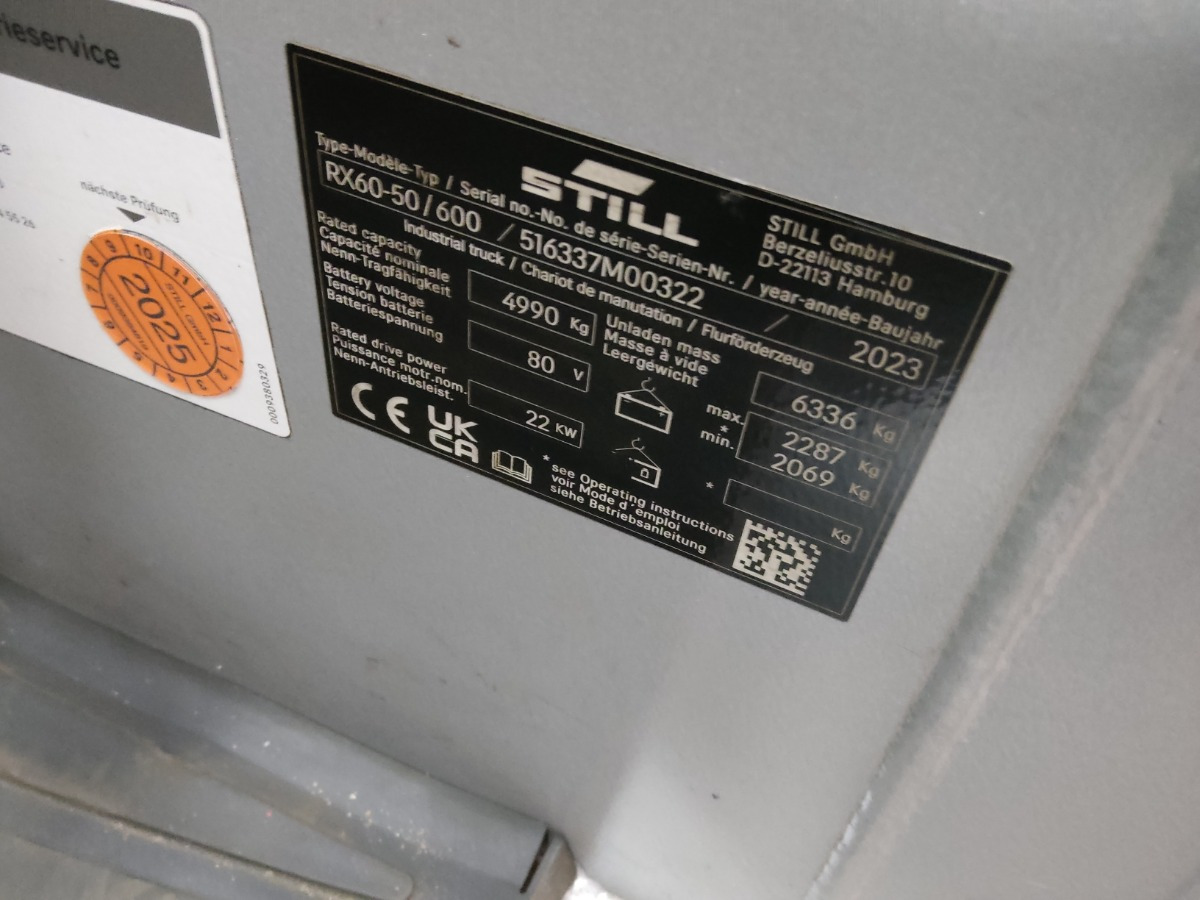 Still RX60-50/600 - Forklift listrik: gambar 5 Still RX60-50/600 - Forklift listrik: gambar 5