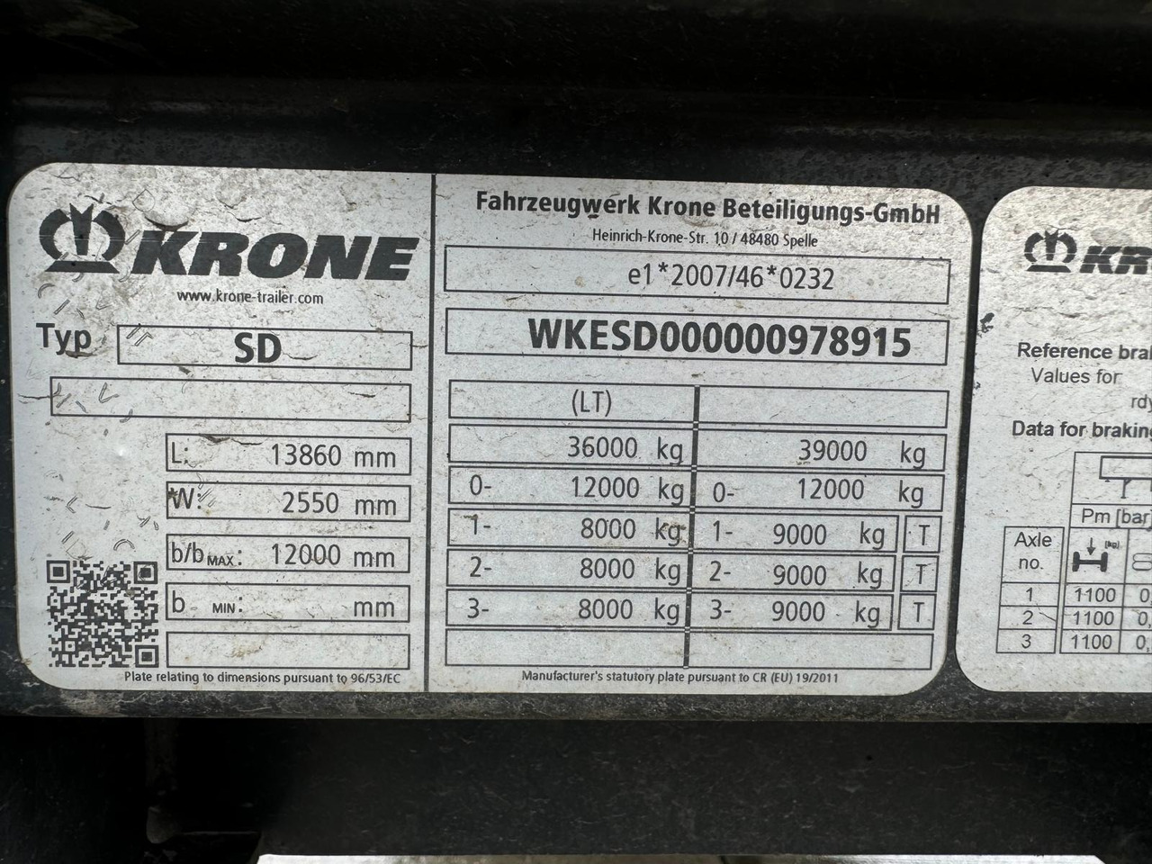 Semi-trailer dengan terpal samping baru Krone SD: gambar 10