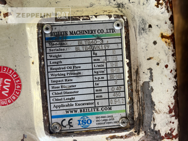 BEILITE Machinery Co., Ltd. Beili Hammer BLTB40 - Palu hidrolik untuk Peralatan konstruksi: gambar 3 BEILITE Machinery Co., Ltd. Beili Hammer BLTB40 - Palu hidrolik untuk Peralatan konstruksi: gambar 3