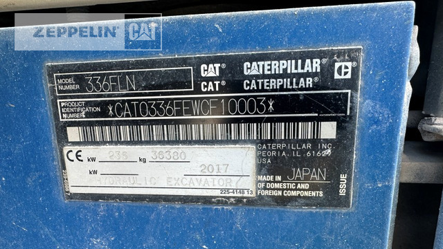 Cat 336FLNSB - Mesin pengisi: gambar 5 Cat 336FLNSB - Mesin pengisi: gambar 5