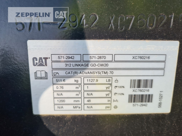 Cat TL1200 CW20 - Ember ekskavator untuk Peralatan konstruksi: gambar 4 Cat TL1200 CW20 - Ember ekskavator untuk Peralatan konstruksi: gambar 4