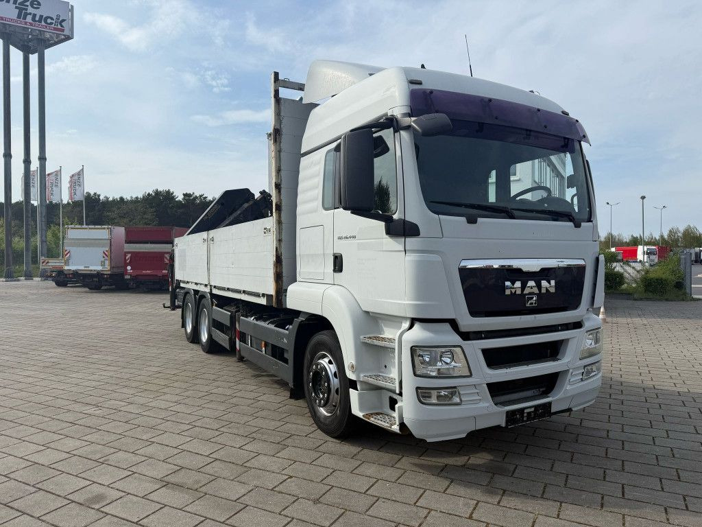 MAN TG-S 26.440 6x4 Pritsche Heckkran PK 27002+Funk - Truk flatbed, Truk derek: gambar 4 MAN TG-S 26.440 6x4 Pritsche Heckkran PK 27002+Funk - Truk flatbed, Truk derek: gambar 4