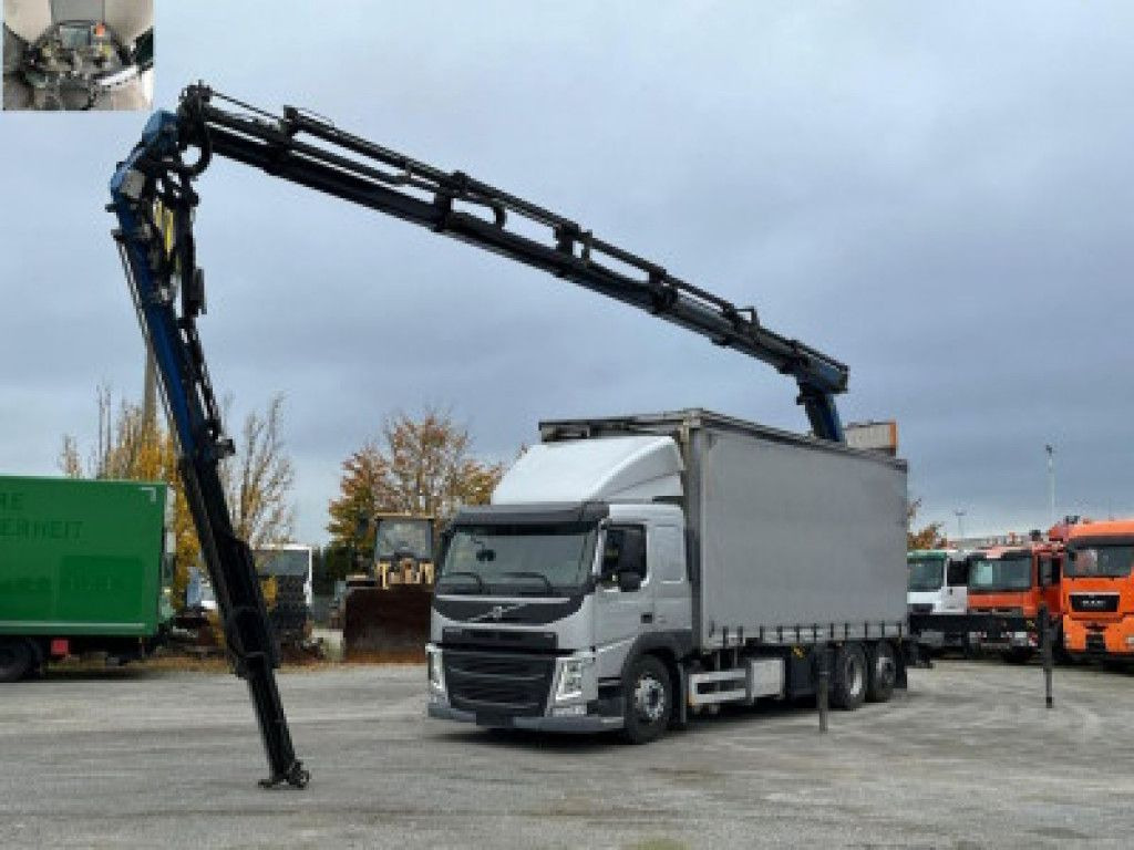 Volvo FM 420 6x2 Pritsche Heckkran 27m/t,Funk,Jib ,E6 - Truk flatbed, Truk derek: gambar 1 Volvo FM 420 6x2 Pritsche Heckkran 27m/t,Funk,Jib ,E6 - Truk flatbed, Truk derek: gambar 1